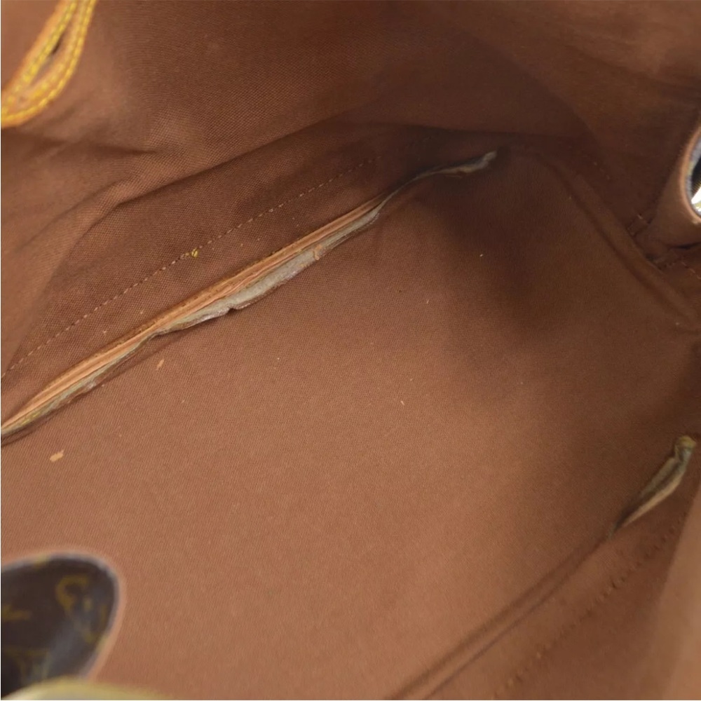 Louis Vuitton Brown Monogram Canvas Top-Handle Bag with Tan Leather Trim - Picture 5 of 9